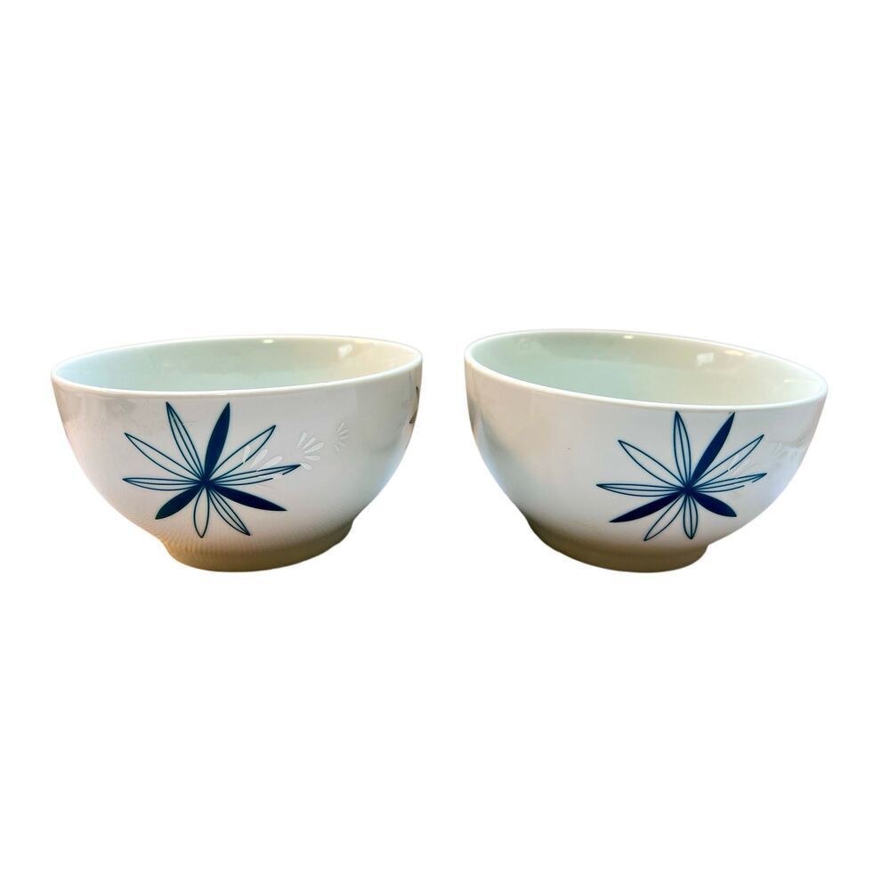 Set of 2 Pier 1 Kui Hua  Starburst Atomic Cereal Bowls Discontinued